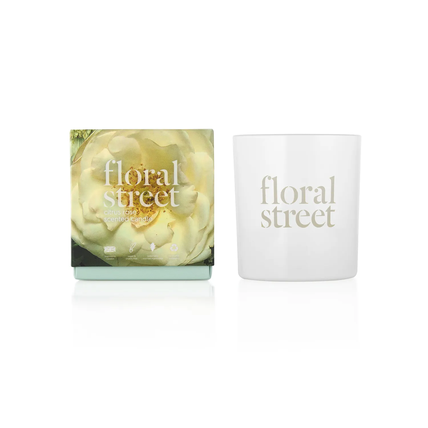 Floral Street Citrus Rose duftlys 200g frisk rose