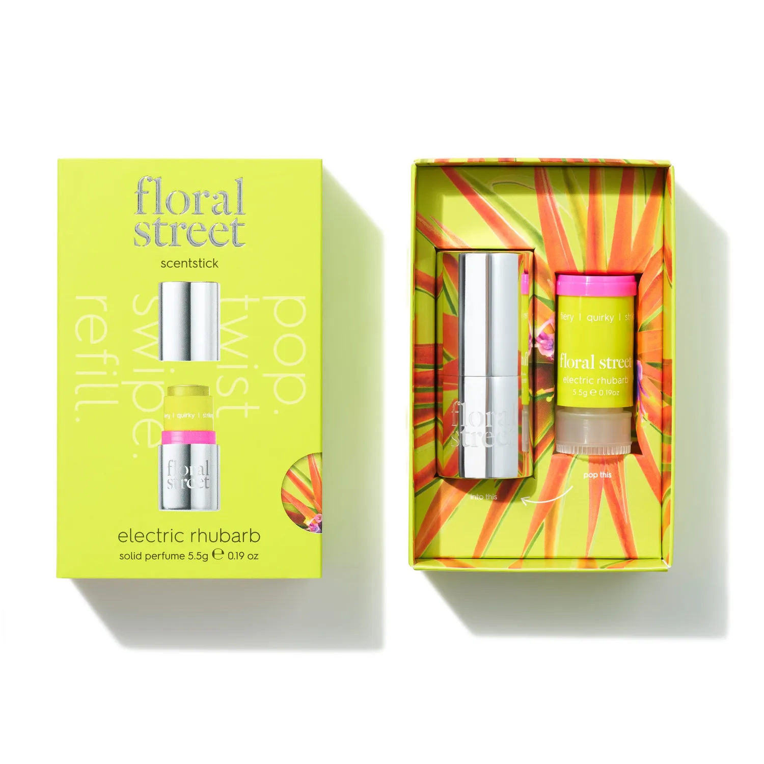 Floral Street Electric Rhubarb solid parfume stick