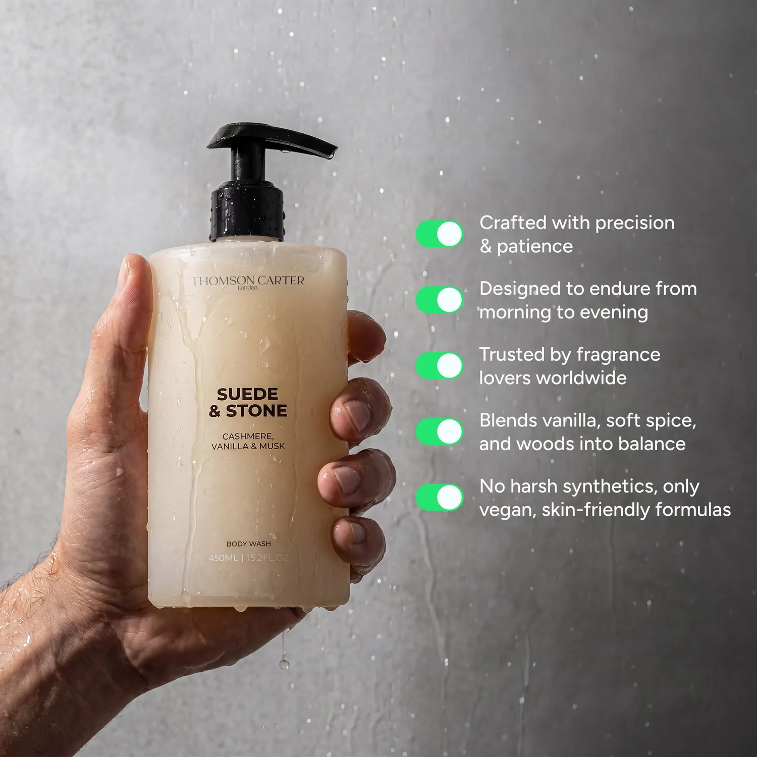 Rouge Avenue Suede Stone body wash 450ml vanilje musk