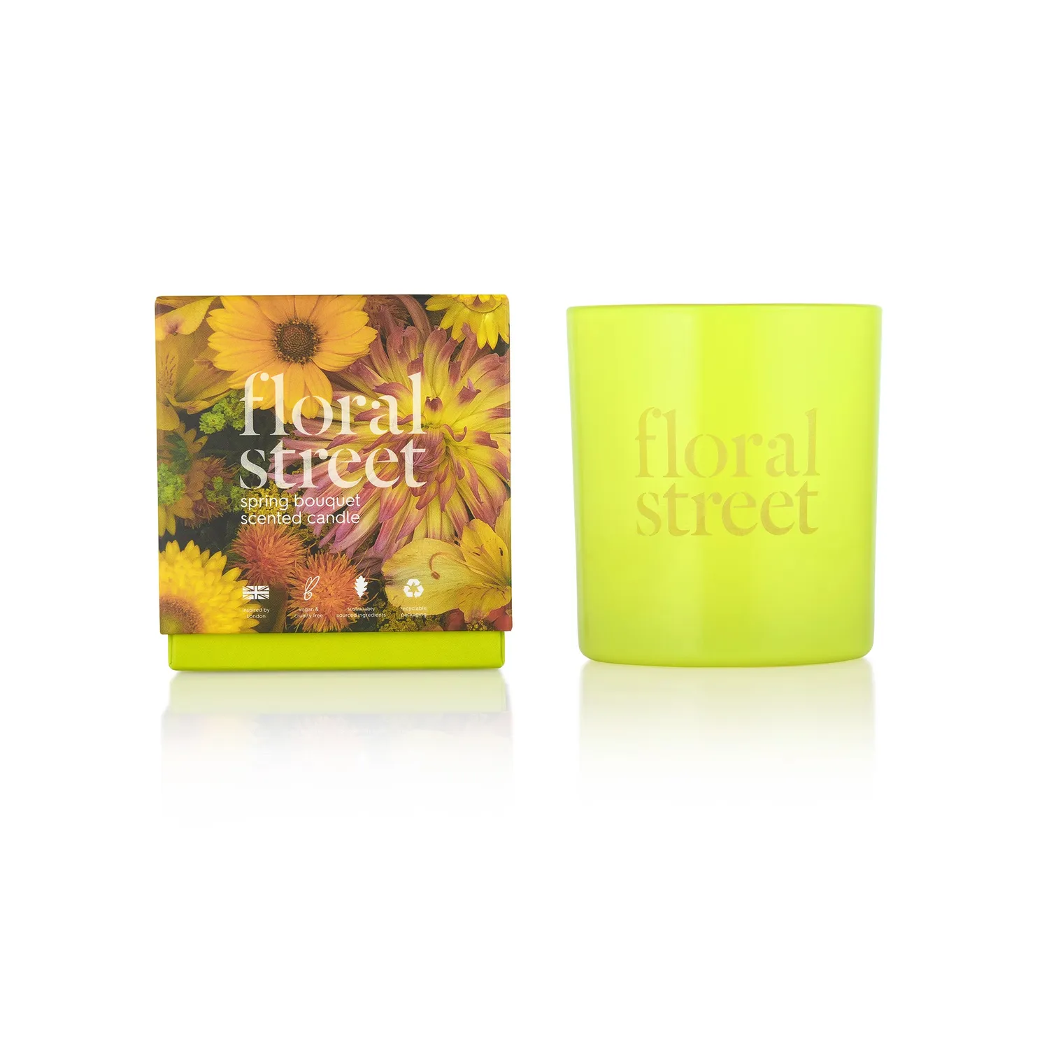 Floral Street Spring Bouquet duftlys 200 g grøn frisk