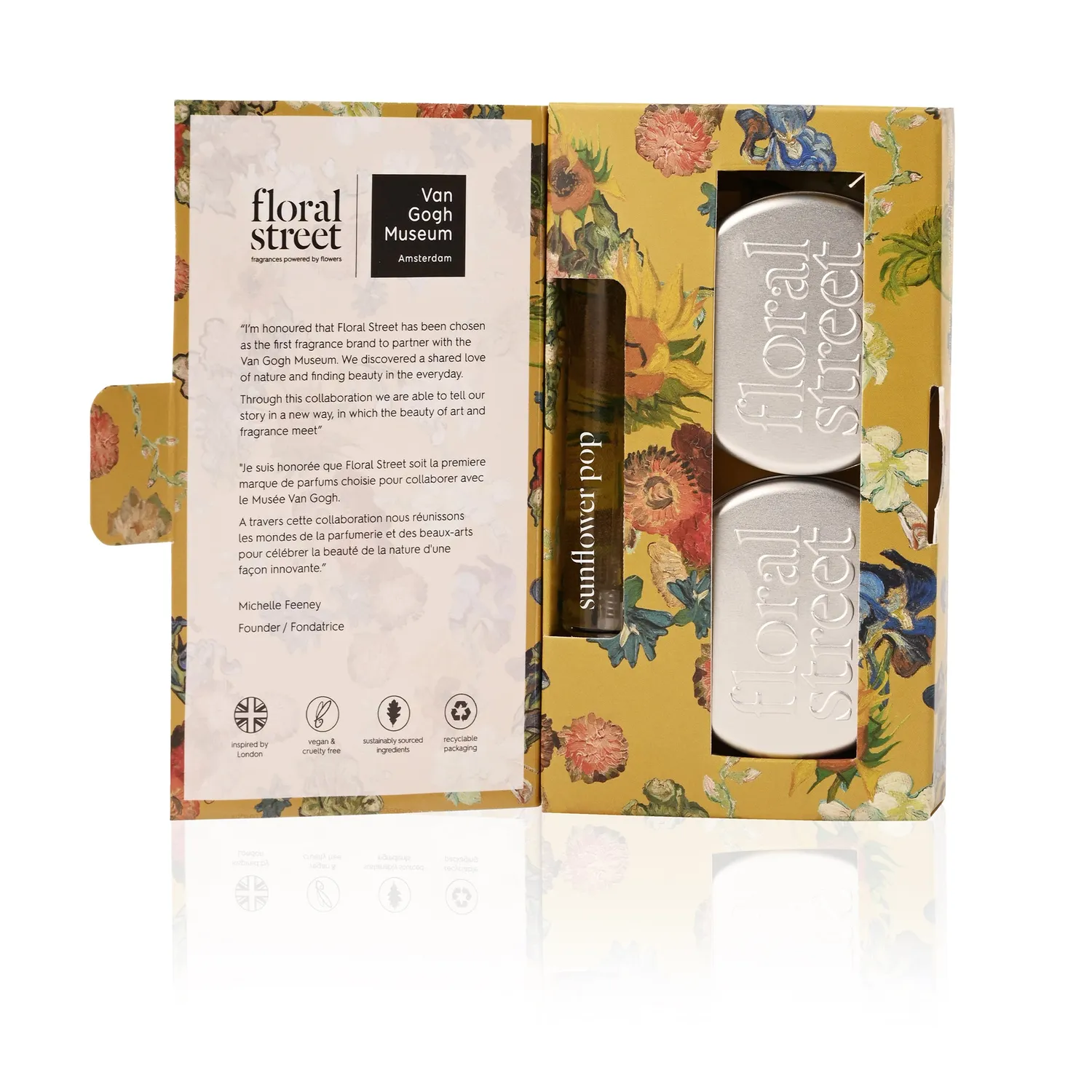 Floral Street Sunflower Pop sæt EDP 10ml + 2 duftlys citrus
