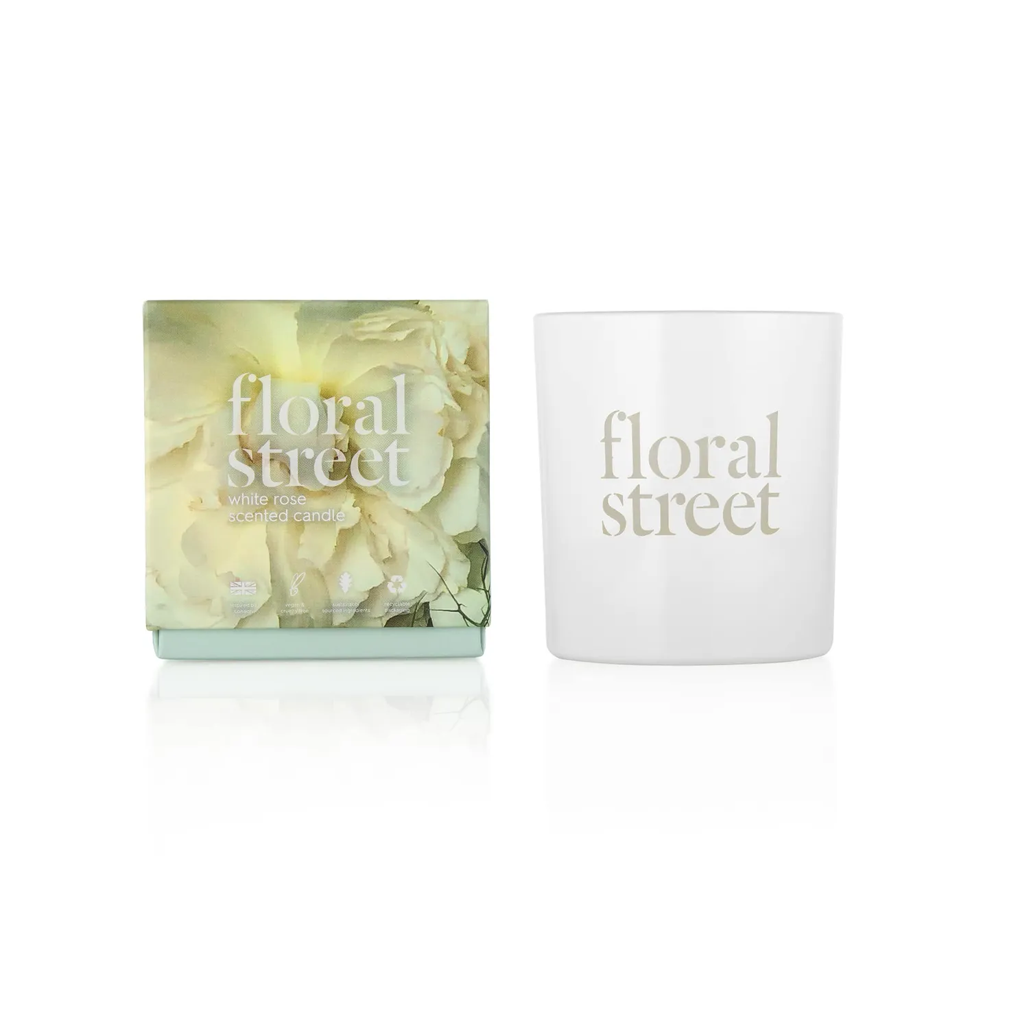 Floral Street White Rose duftlys 200 g floral