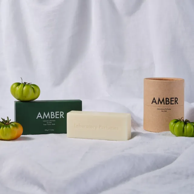 Laboratory Perfumes Amber sæt lys 120g sæbe 150g