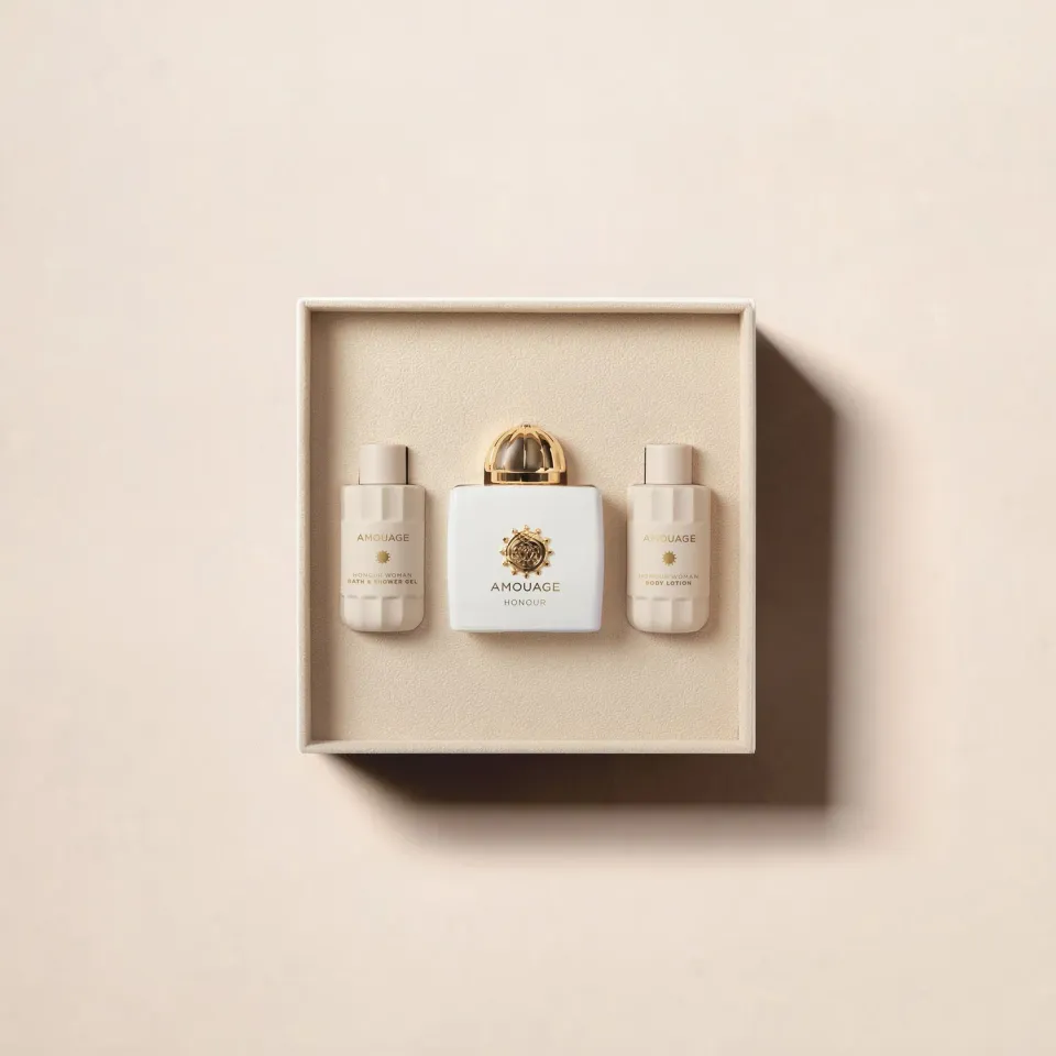 Amouage Honour Woman eau de parfum gavesæt 100ml hvid blomst