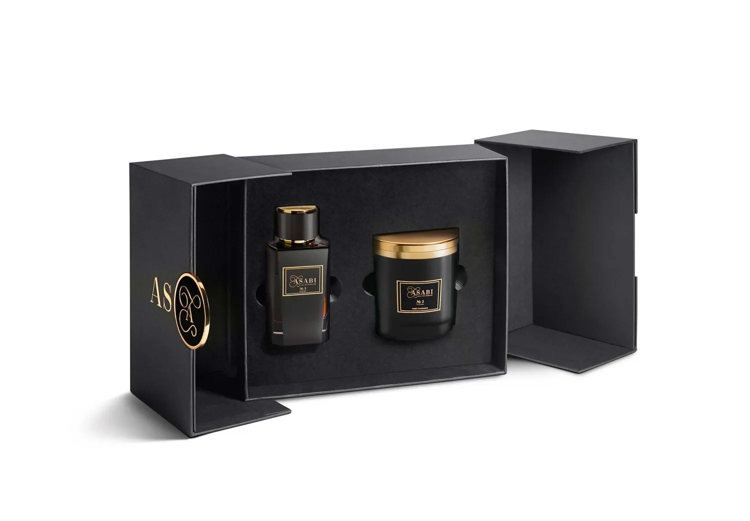ASABI Nº 3 Intense eau de parfum 100 ml sæt med lys
